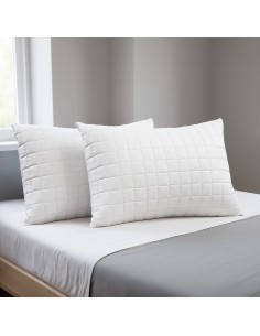 Beauty Home Ζεύγος προστατευτικές μαξιλαροθήκες Micro Καπιτονέ Art 4401 50x80 Λευκό