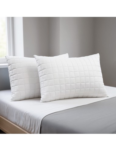 Beauty Home Ζεύγος προστατευτικές μαξιλαροθήκες Micro Καπιτονέ Art 4401 50x80 Λευκό