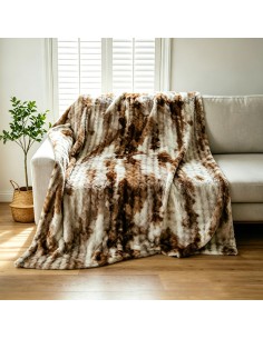 ΓΟΥΝΙΝΗ ΚΟΥΒΕΡΤΑ ΚΑΝΑΠΕ ONYX BROWN (100X150)