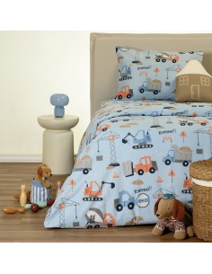 ΣΕΤ ΣΕΝΤΟΝΙΑ ΦΑΝΕΛΕΝΙΑ ΜΟΝΑ (Λ) BOB BLUE (100X200+32) WINTER LINE KIDS