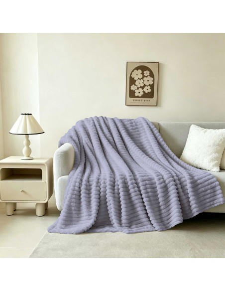 ΓΟΥΝΙΝΗ ΚΟΥΒΕΡΤΑ ΚΑΝΑΠΕ PERSA GREY/LILAC (100X150)
