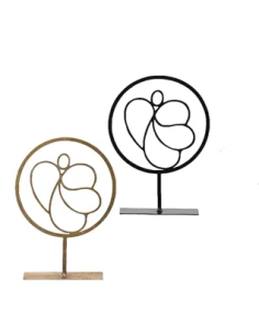 Beauty Home ΜΕΤΑΛΛΙΚΟ ΣΤΟΙΧΕΙΟ ΑΓΓΕΛΑΚΙ ΜΕ ΒΑΣΗ 38 cm  Μαύρο