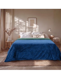 Beauty Home Κουβέρτα υπέρδιπλη διπλής όψεως Art 11601 Jacquard fleece 700gsm Fiesta Plus 220x240 Μπλε
