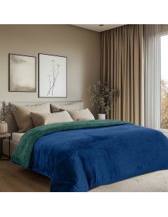 Beauty Home Παπλωματοθήκη υπέρδιπλη διπλής όψεως Art 11602 Jacquard fleece 700gsm Fiesta Plus 220x240 Μπλε