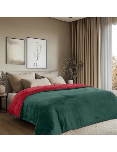 Beauty Home Παπλωματοθήκη υπέρδιπλη διπλής όψεως Art 11602 Jacquard fleece 700gsm Fiesta Plus 220x240 Πράσινο
