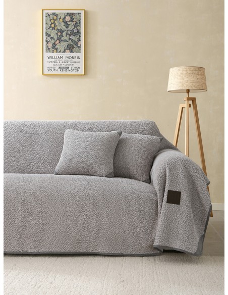 Beauty Home Ριχτάρια σετ 3τμχ Lamb Plus Art 8831 (175x180+175x250+175x300) Γκρι