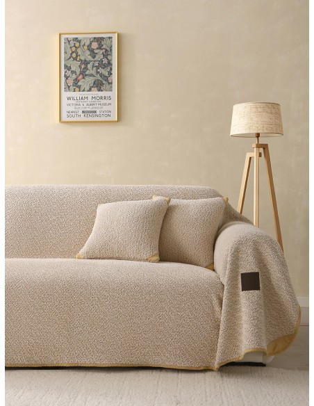 Beauty Home Ριχτάρια σετ 2τμχ Lamb Plus Art 8833 (175x250+175x300) Μπεζ