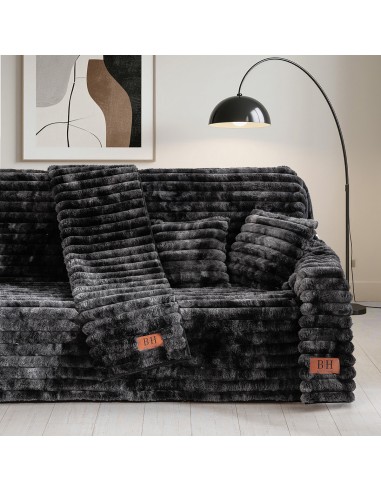 Beauty Home Ριχτάρι Τριθέσιο Fur Tie Dye Art 8681 180x300 Ανθρακί