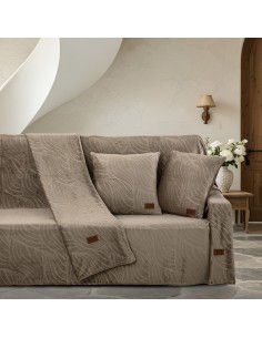 Beauty Home Σετ ριχτάρι 3τμχ Sienna Art 8672 (180x160+180x250+180x300) Μόκα