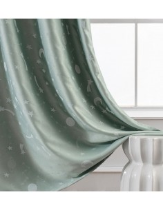 Κουρτίνα φωσφορίζουσα με τρέσα Art 6141 μέντα  140x270 Μέντα   Beauty Home 2