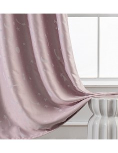 Κουρτίνα φωσφορίζουσα με τρέσα Art 6141 ροζ  140x270 Ροζ   Beauty Home 2