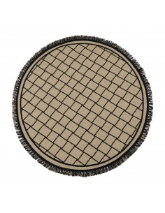 Ροτόντα 160x160 ψάθα με κρόσια Sol Art 9756 Μπεζ   Beauty Home