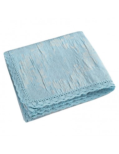 Κουβέρτα ζακάρ Art 1348 με δαντέλα υπέρδιπλη σε 5 χρώματα  230x250