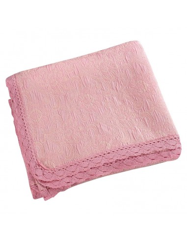 Κουβέρτα ζακάρ Art 1349 με δαντέλα μονή σε 5 χρώματα  170x250