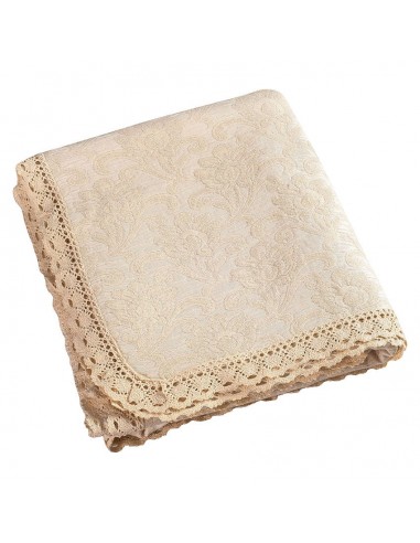 Κουβέρτα ζακάρ Art 1349 με δαντέλα μονή σε 5 χρώματα  170x250