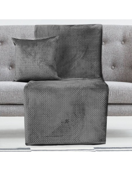 Ριχτάρι Μονοθέσιο Velvety 180x170 Art 8351   Γκρι