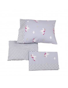 Σετ σεντόνια βρεφικά Art 5181  120x160 Γκρι   Beauty Home