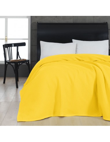 Πικέ μονή waffle Art 1990 Yellow  170x240 Κίτρινο