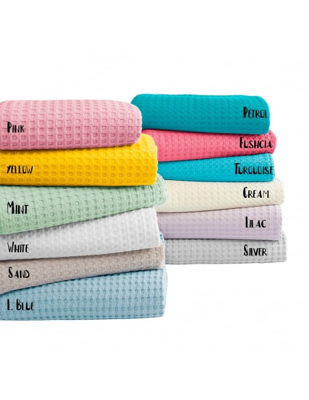 Πικέ υπέρδιπλη waffle Art 1990 Pink  230x240 Ροζ