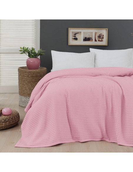 Πικέ υπέρδιπλη waffle Art 1990 Pink  230x240 Ροζ