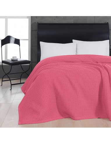 Πικέ υπέρδιπλη waffle Art 1990 Fuchsia  230x240 Φουξ