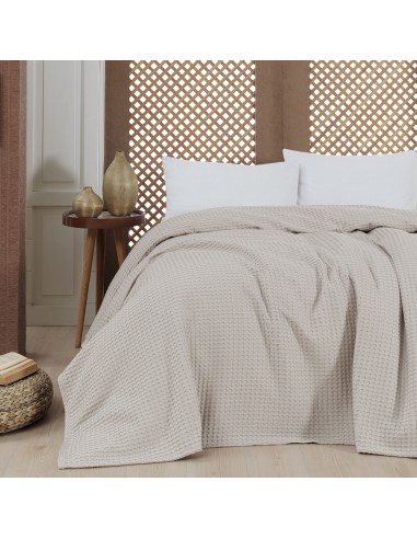 Πικέ υπέρδιπλη waffle Art 1990 Sand  230x240 Μπεζ