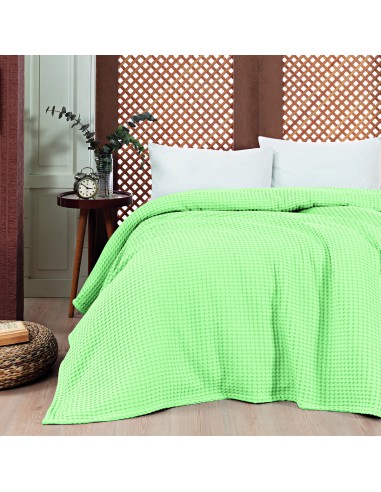 Πικέ υπέρδιπλη waffle Art 1990 Mint  230x240 Μέντα