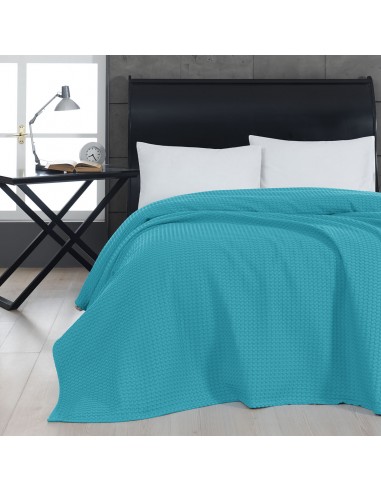 Πικέ υπέρδιπλη waffle Art 1990 Turquoise  230x240 Τυρκουάζ