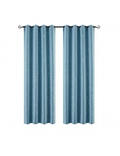 Κουρτίνα φωσφορίζουσα με 8 κρίκους Art 6140 σιέλ  140x260 Σιέλ   Beauty Home 2