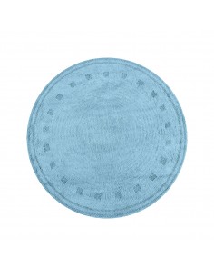Ροτόντα βαμβακερή 120x120 Cottony Art 9554 Σιέλ   Beauty Home